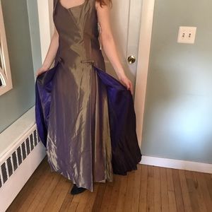 NWT Bride Magazine Charcoal/Purple Gown size 13/14